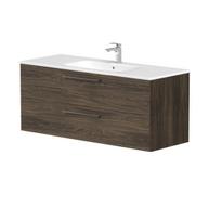 Vonios spintelė Kame Gama 120cm 2 stalčiai, be kriauklės, Rudas ąžuolas BU/12-3DR/20