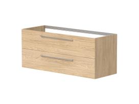 Vonios spintelė Kame Gama 120cm dviguba, 2 stalčiai Šviesus ąžuolas BUD/12-3DR/35
