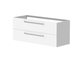 Vonios spintelė Kame Gama 120cm 2 stalčiai, Po stalviršiu, Be kriauklės, Baltas matinė BUC/12-3DR/D2