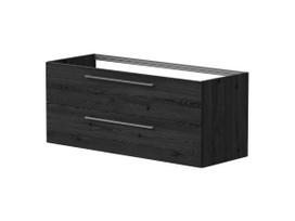 Vonios spintelė Kame Gama 120cm 2 stalčiai, Po stalviršiu, Be kriauklės, Juodasis ąžuolas BUC/12-3DR/1
