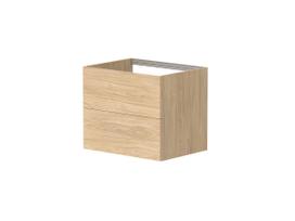 Vonios spintelė Kame Gama 60cm 2 stalčiai (push to open), Po stalviršiu, Be kriauklės, Šviesus ąžuolas BUC/6-3DR/35-PO