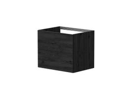 Vonios spintelė Kame Gama 60cm 2 stalčiai (paspaudus atidaryti), Po stalviršiu, Be kriauklės, Juodasis ąžuolas BUC/6-3DR/1-PO