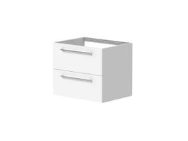 Vonios spintelė Kame Gama 60cm 2 stalčiai, Po viršumi, Be kriauklės, Balta BUC/6-3DR/D1