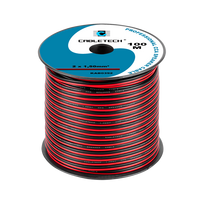 Garso sistemos ir priedai // Akustinės garso sistemos kabelis ir laidas. Garsiakalbio kabelis // Kabel głośnikowy CCA 1.5mm czarno-czerwony