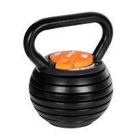 Sporto ir aktyvaus poilsio // Sporto prekės ir įranga // Kettlebell żeliwny automatyczny regulowany 18 kg REBEL ACTIVE