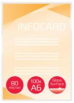 Laminavimo vokeliai GBC, A6, 111x156 mm, 80 mik., LAVGBC250_07874