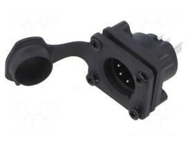 Connector: XLR | socket | male | AXS | 7.5A | 133V | PIN: 5 | IP65 | straight