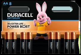 Baterijos DURACELL Optimum, AA, 8 vnt., ELEDRL400_11984