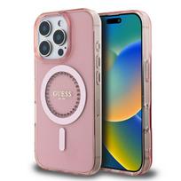 Guess IML Rhinestones Ring MagSafe Case for Apple iPhone 16 Pro