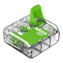 3 kontaktų gnybtas 221-423 ECO 50 vnt. Smulkiosios grandinės laidininkas: 0,14 … 4 mm² / 24 … 12 AWG