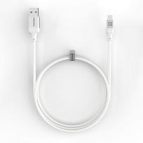 Kabelis Evelatus  Cable USB A to C 2M Aluminum housing braiding White