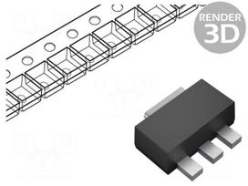 IC: voltage regulator | adjustable | 1.2÷37V | 0.4A | SOT89 | SMD | reel
