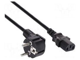 Cable | H03VV-H | 3x1.5mm2 | PVC | 10m | black | 10A | 250V | Core: Cu