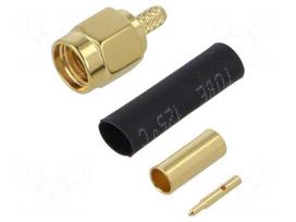 Connector: SMA | plug | male | straight | 50Ω | RG174,RG188(A),RG316