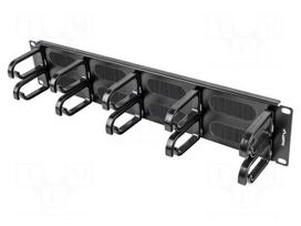 Cable organizer | 2U | black | Standard: 19"