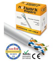 UTP tinklo kabelis NETWORK EXPERT Cat5E (Premium CCA), CPR Eca – 305 m pakuotėje