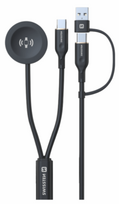 Swissten Wireless 2in1 Charging Cable for Samsung Galaxy Watch / 2x USB-C / USB 1.2m