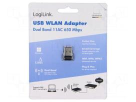 PC extension card: WiFi network | USB A plug | USB 2.0 | black | 10m