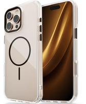 Nugarėlės dėklai iLike Apple iPhone 17 Pro 6,3 Clear Thin Mag case Transparent Black