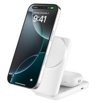 Belaidis įkroviklis Belkin  UltraCharge 25w Qi2 2in1 Magnetic Charger plus USB-C White