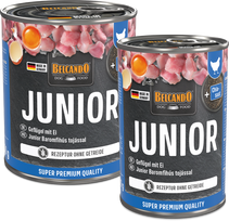 Belcando Junior Poultry with Egg konservai su namine paukštiena ir kiaušiniais jauniems šunims, 400 g