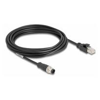 Delock DeLOCK Kabel M12 A-coded 8 pin, męski na RJ45 męski PVC, 5 m | 80811 | 4043619808113