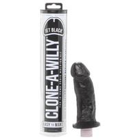 Clone-a-Willy - penio kopijavimo rinkinys su vibratoriumi - juodas