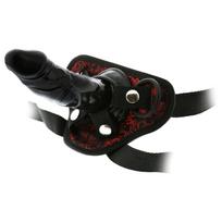Dreamtoys Blaze - prisegamas dildo su diržais (juodas)
