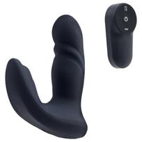 Dreamtoys Pulz - stumiantis porų vibratorius su nuotolinio valdymo pulteliu (tamsiai mėlynas)