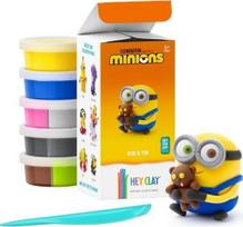 Plastilino rinkinys Hey Clay Minions Bob &Tim, įvairių spalvų