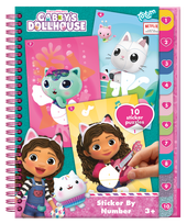 Lipdukai, rinkinys Totum Gabbys Dollhouse Sticker By Number, įvairių spalvų