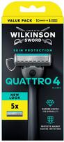 Skustuvas, rinkinys Wilkinson Sword Quattro 4, 6 vnt