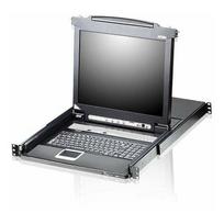 ATEN CL5708M DE KVM jungiklis 8 prievadai 17" LCD vienas bėgelis (PS/2-USB VGA) Vokiečių išdėstymas | 60628W | 4710469343964