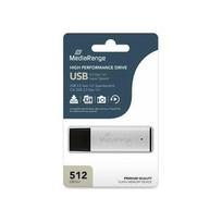 Pendrive MediaRange MediaRange High Performance 512GB, USB atmintukas (silver/black, USB-A 3.2 Gen 1) | MR1904 | 4260664872511