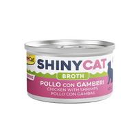 GimCat ShinyCat in Broth konservai su vištiena ir krevetėmis katėms, 70 g