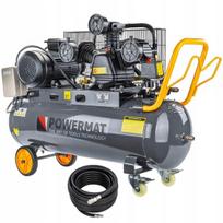 Powermat PM-KO-100T-400V alyvinis oro kompresorius 100 L, 8 bar, 400 V, 650 l/min + žarna