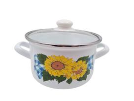 Rainbow emaliuotas puodas su stikliniu dangčiu 4,5 l, 22 cm