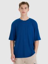 Vyriški T-shirt oversize marškinėliai su modaliu - turkio spalvos