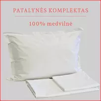 Patalynės komplektas - Antklodės užvalkalas 200x220 cm. + pagalvės užvalkalai 50x70 cm. (2 vnt.)