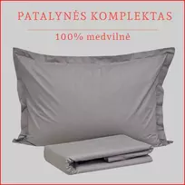 Patalynės komplektas - Antklodės užvalkalas 200x220 cm. + pagalvės 50x70 cm. užvalkalai 2 vnt.