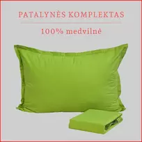 Patalynės komplektas - Antklodės užvalkalas 140x200 cm. + pagalvės užvalkalas 50x70 cm. be užtrauktuko (1 vnt.)