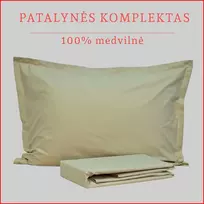 Patalynės komplektas - Antklodės užvalkalas 200x200 cm. + pagalvės užvalkalai 50x70 cm. (2 vnt.)