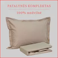 Patalynės komplektas - Antklodės užvalkalas 140x200 cm. + pagalvės užvalkalas 50x70 cm. (1 vnt.)