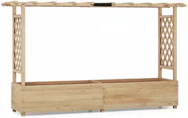 Pakelta lysvė su grotelėmis ir pakabinamu stogu 200 x 44 x 114 cm