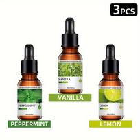 Aromaterapijos aliejų rinkinys, Mėtų + vanilė + citrina
