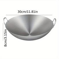 Nerūdijančio plieno wok keptuvė, 30,0 cm
