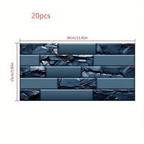 3D kristalinės PVC sienų plėvelės, Tamsiai mėlyna 20vnt