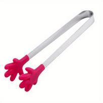 1 vnt. Silikoninės Mini Žnyplės, 12.7 cm Rankos Formos,  Raudona rožė