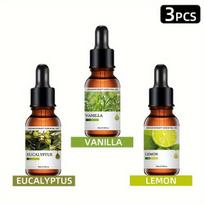 Aromaterapijos aliejų rinkinys, Eukaliptas + vanilė + citrina