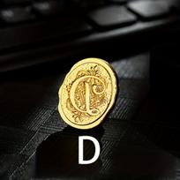 Metalinis raidžių antspaudas vaškui, D
